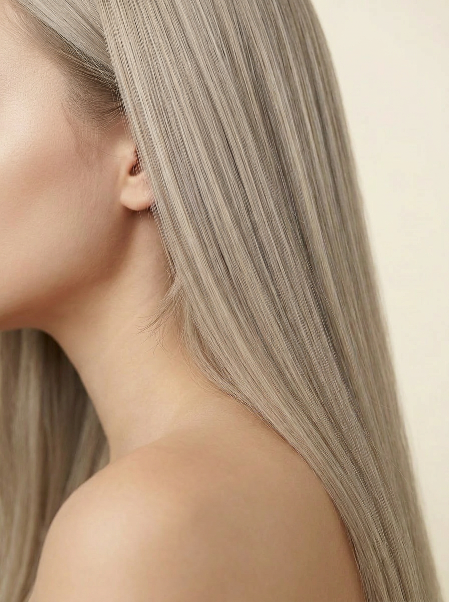 613ASH Ash Blonde hair colour — Side close-up