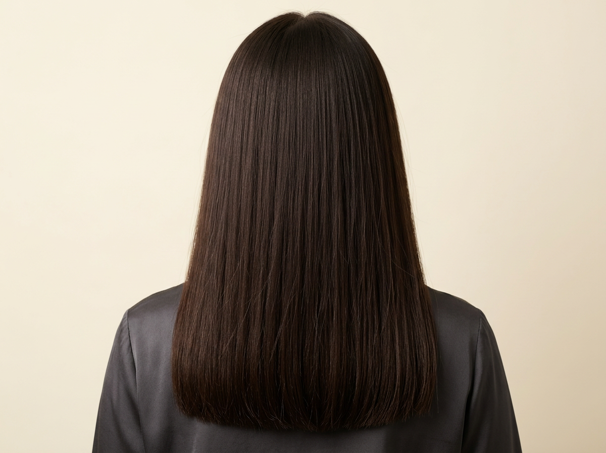 2 Dark Brown hair colour — Rear view