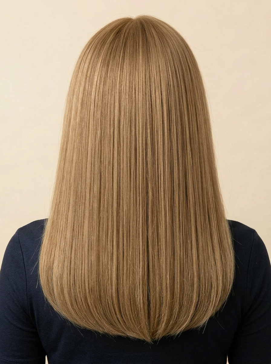 8 Medium Blonde hair colour — Rear view