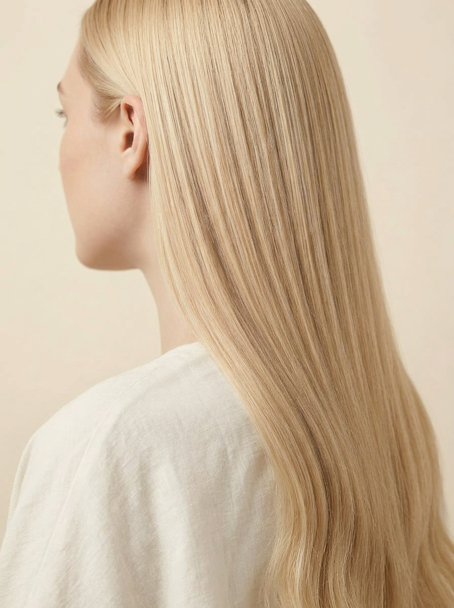 613 Light Blonde hair colour — Side close-up